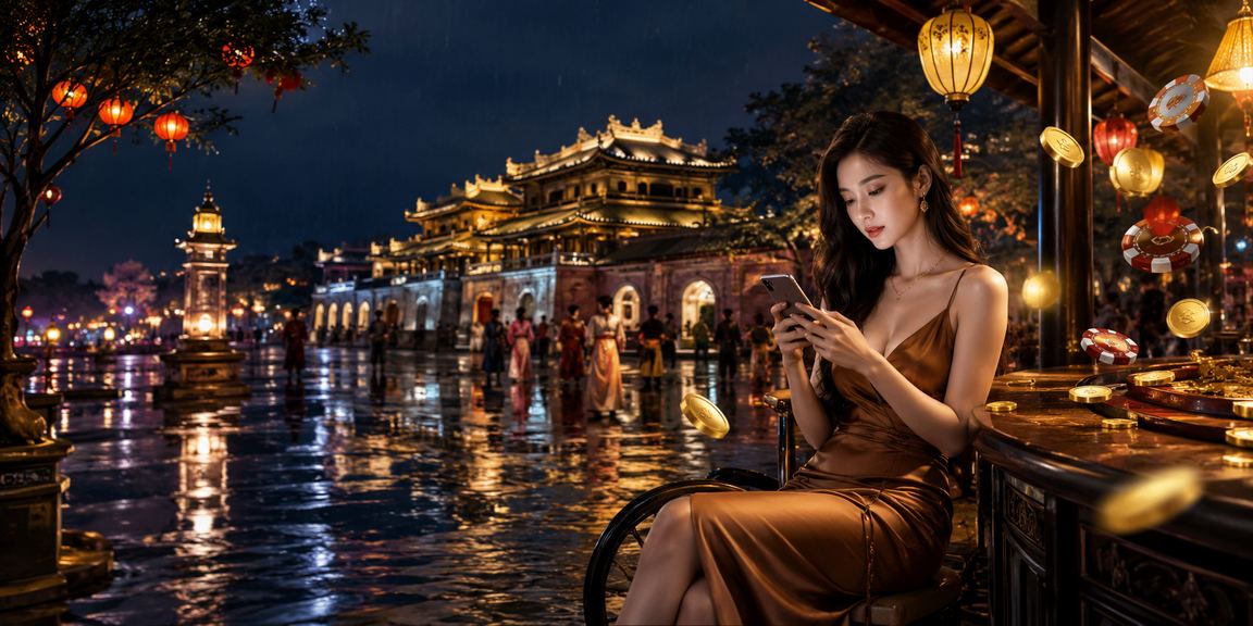 Người dùng chơi casino trên điện thoại tại quán cà phê Huế Việt Nam